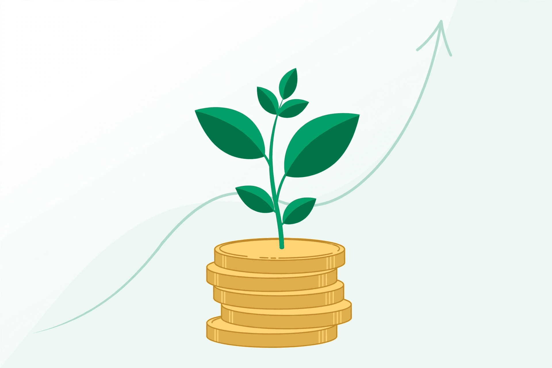 Illustration of long-term savings growth powered by compound interest
